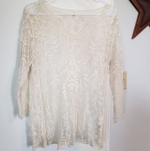 Cream lace blouse